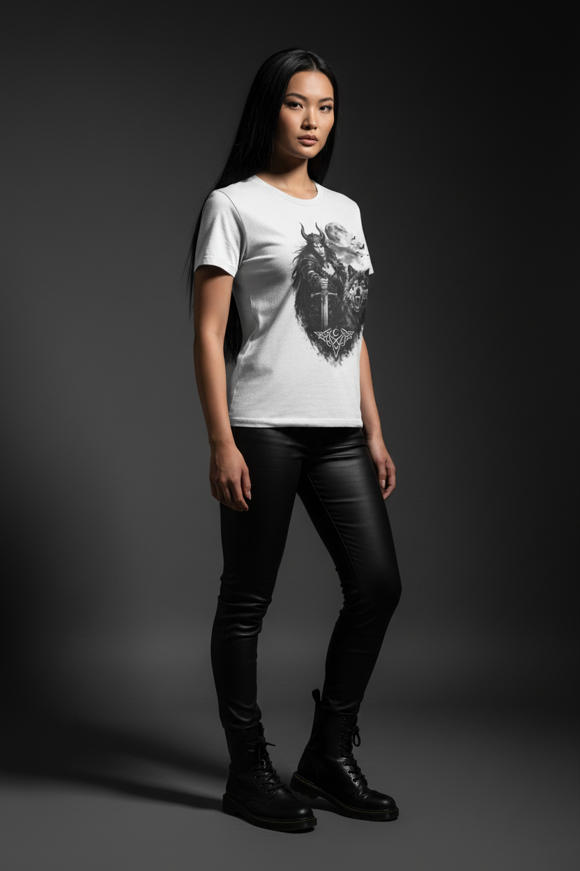 Willow & the Wolf — Black Hair Leather Pants Mockup