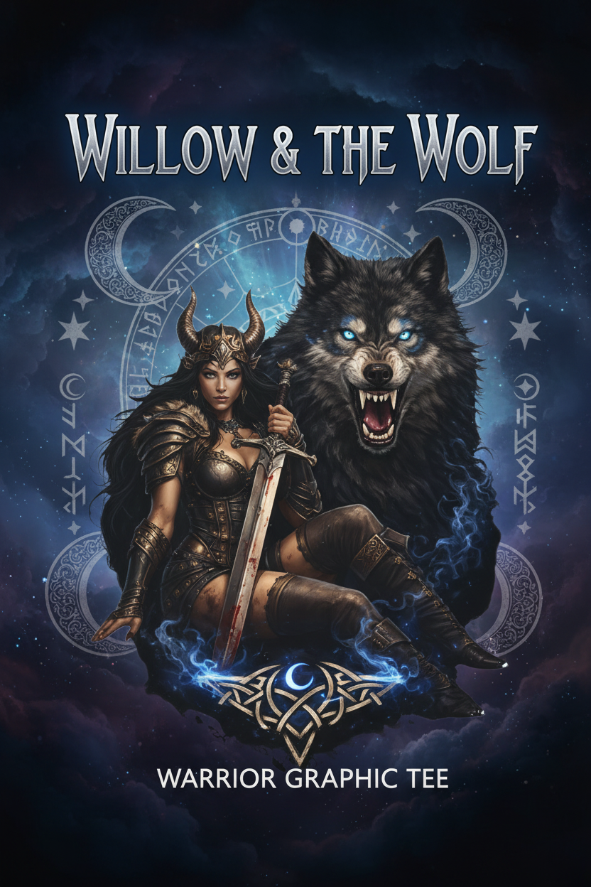 Willow & The Wolf Warrior Graphic Tee Poster