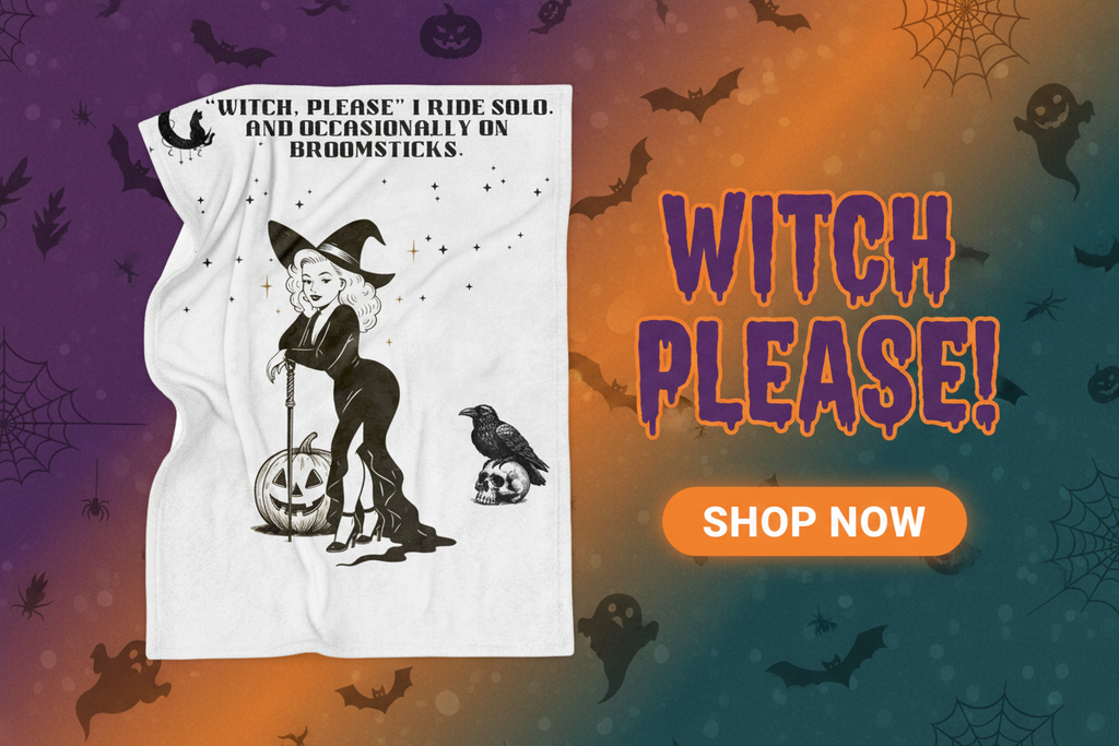 Witch Please Halloween Blanket - Shop Now Sales Banner