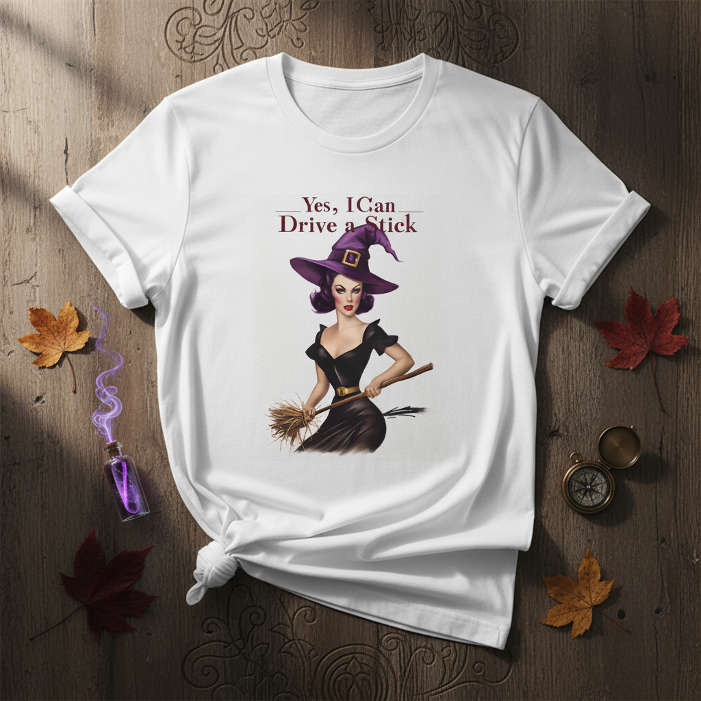 Witchy Drive Stick T-Shirt Display