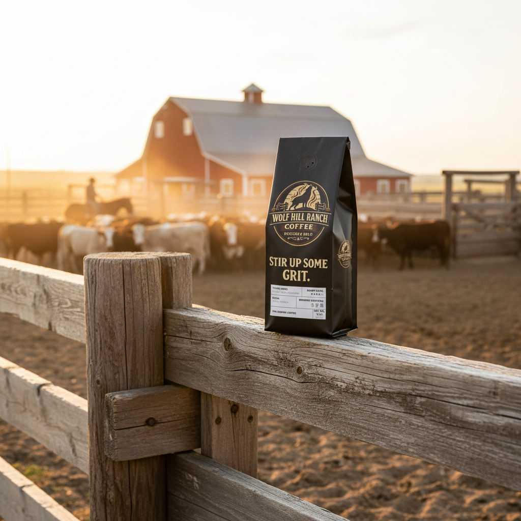 Wolf Blend Ranch Fence Mockup
