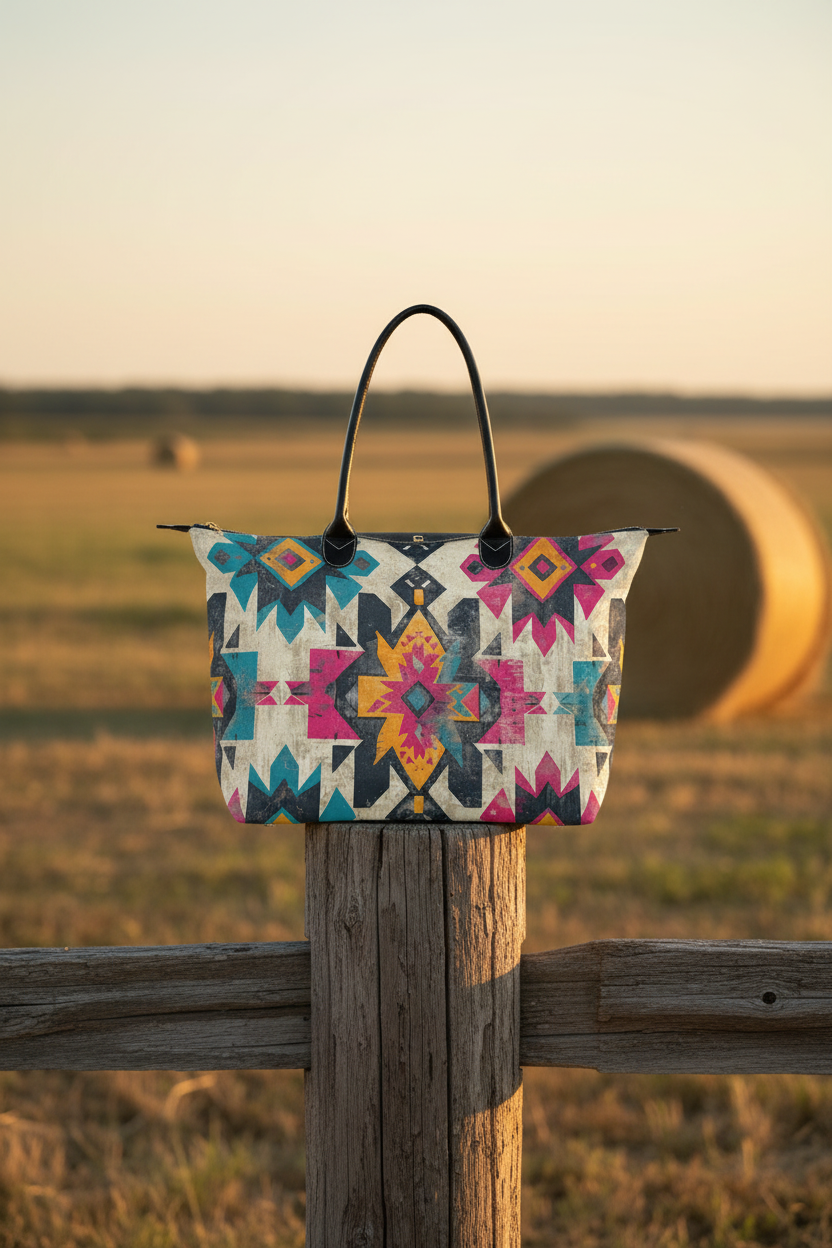 Wolf Hill Aztec Tote - Fence