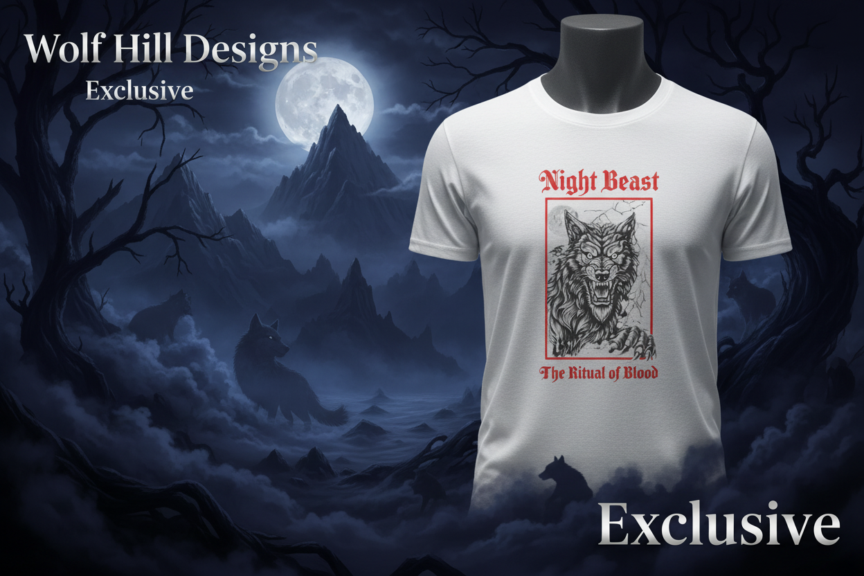 Wolf Hill Designs Exclusive - Night Beast Wolf Tee Banner