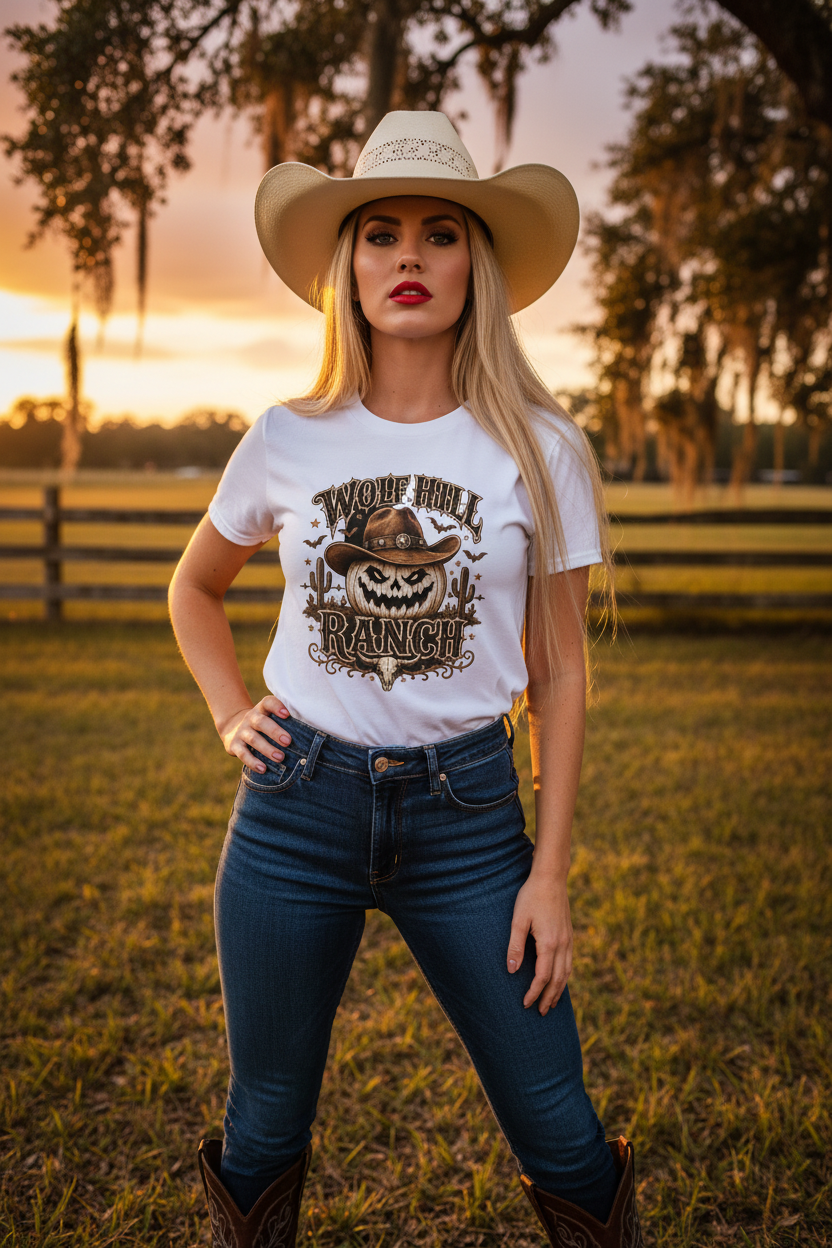 Wolf Hill Ranch Pumpkin Outlaw - Cowgirl White