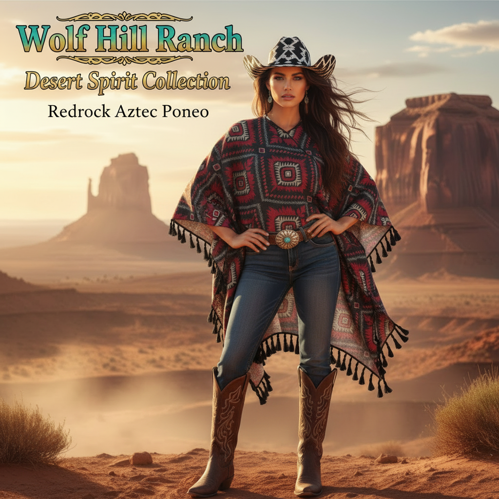 Wolf Hill Ranch – Redrock Aztec Poncho Sales Ad