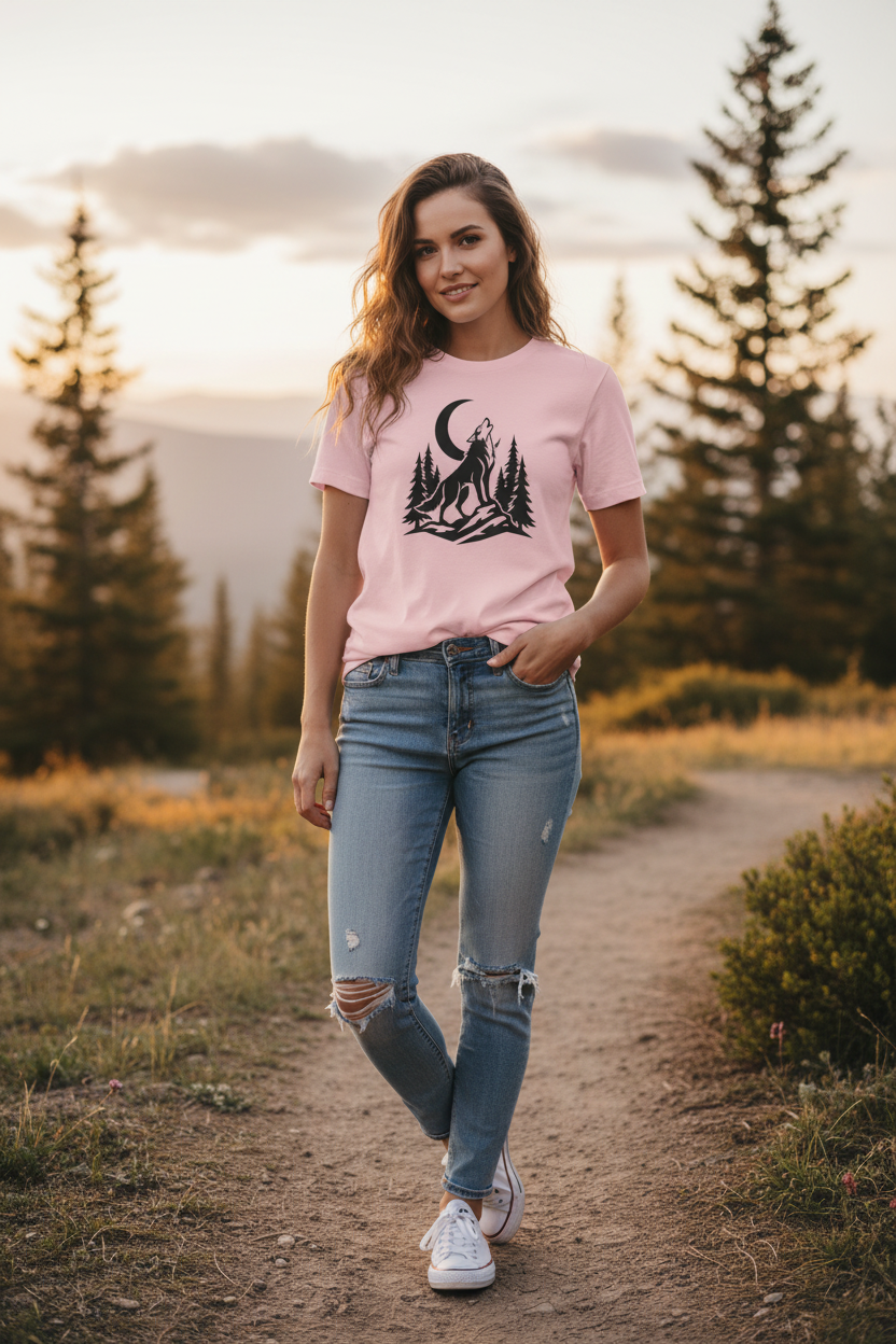 Wolf Howl - Light Pink