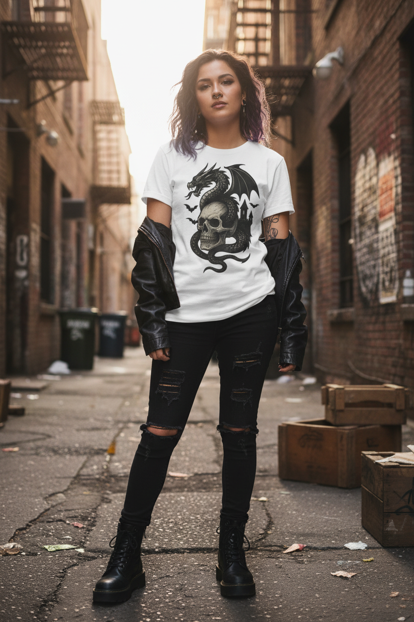 Woman in urban setting