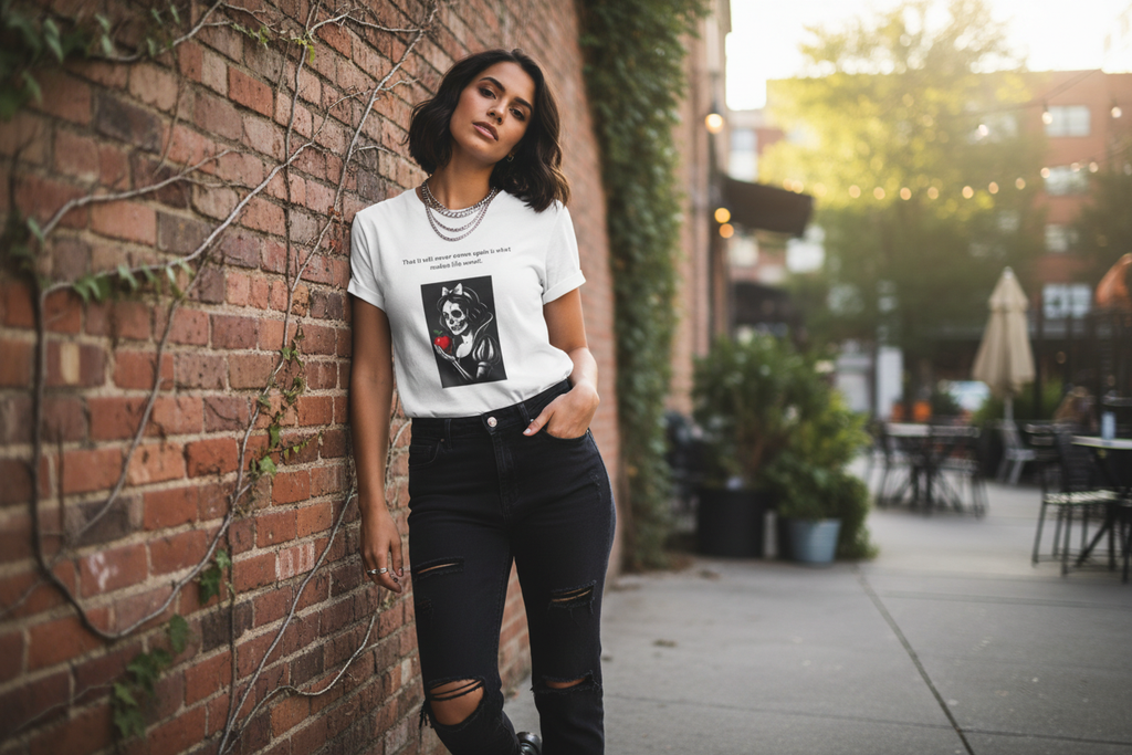 Woman outdoors in casual setting