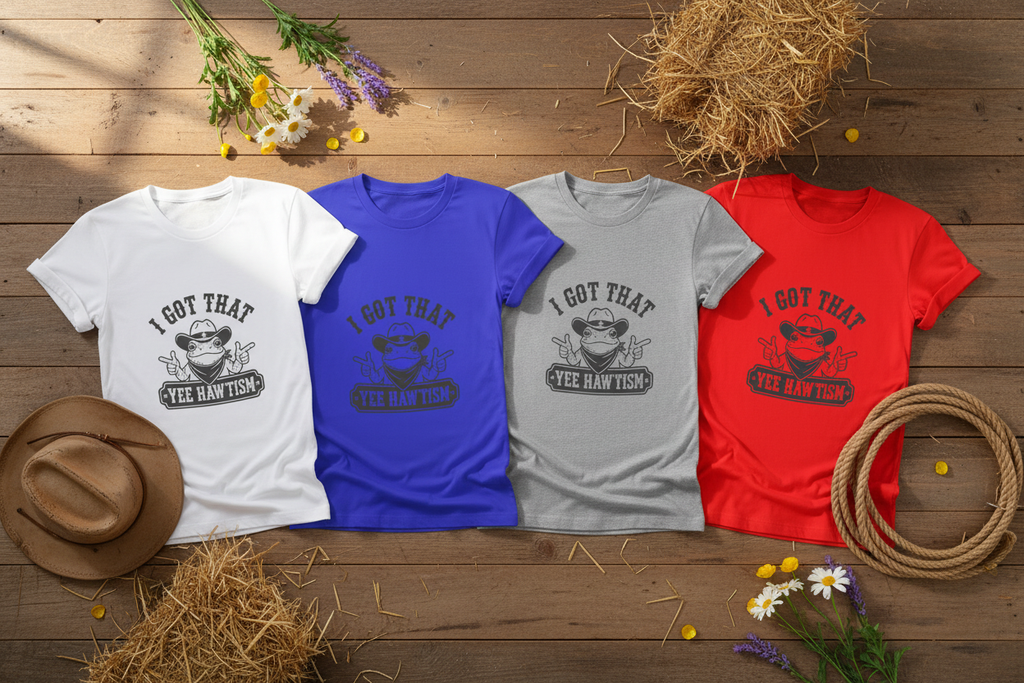 Yee Haw'tism Flat Lay All Colors