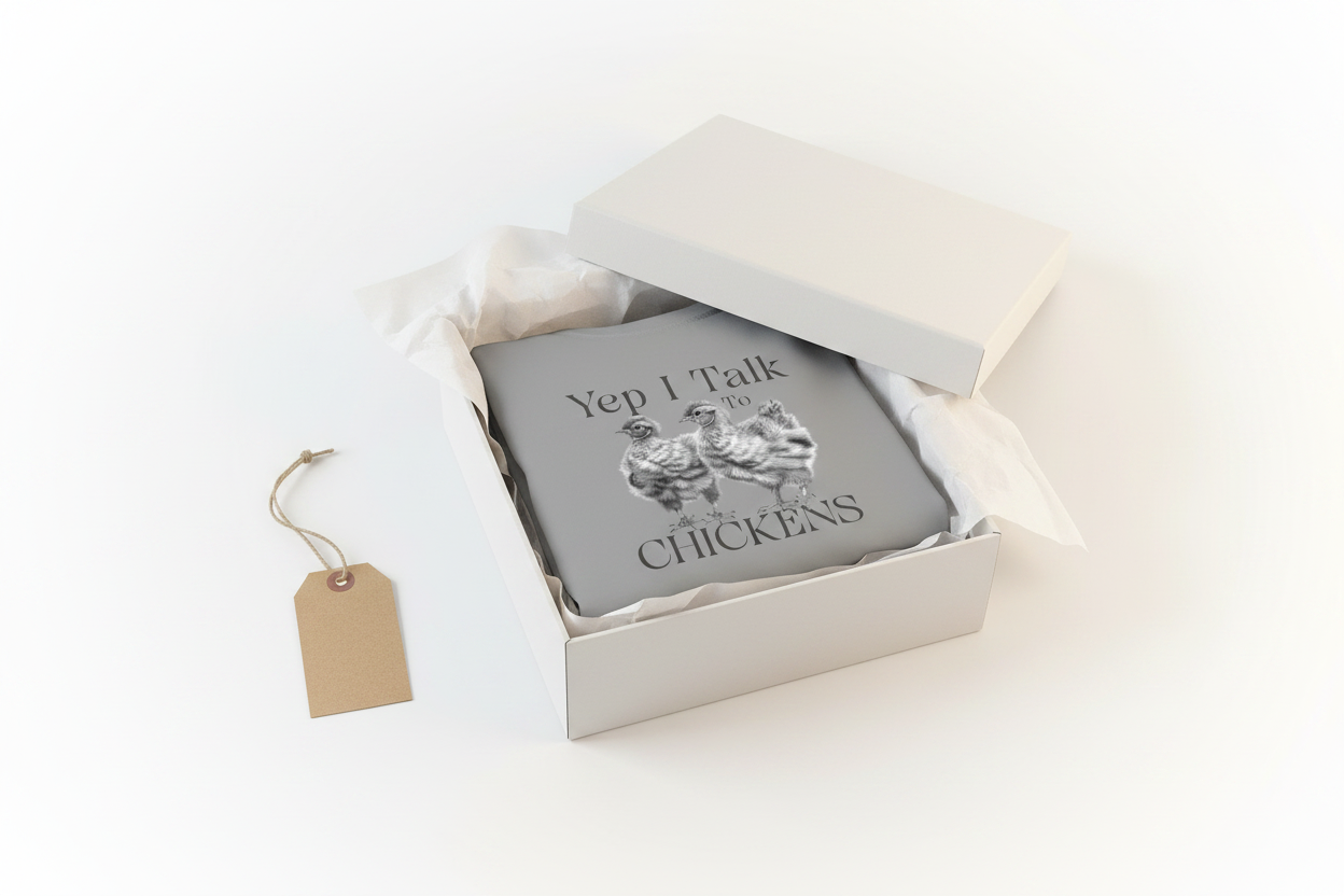 Yep I Talk To Chickens - Gray Gift Box