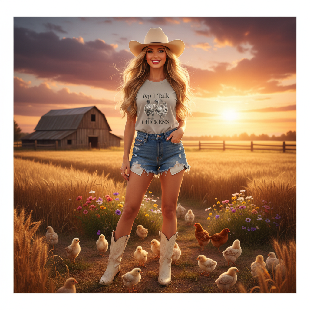 Yep I Talk To Chickens - Social Media Ad
