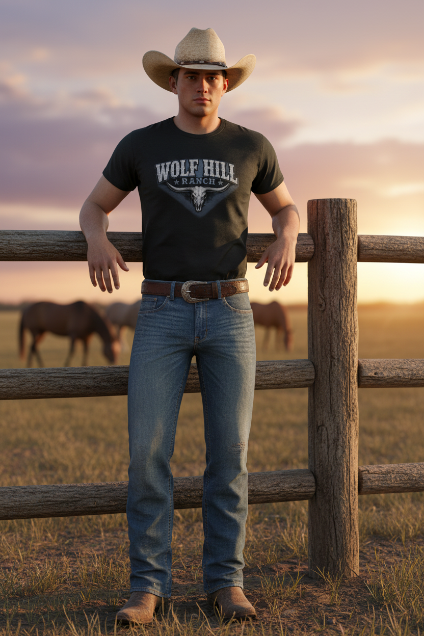 Young Cowboy - Wolf Hill Ranch Tee