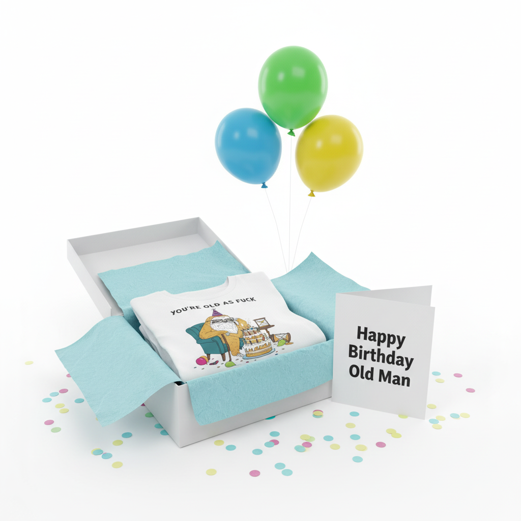 You're Old As Fuck Gift Mockup